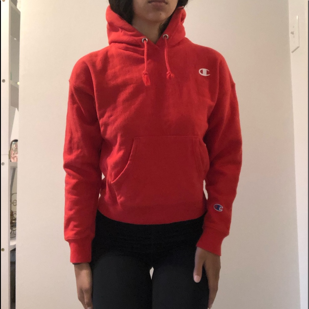 Red champion reverse weave sweatshirt!